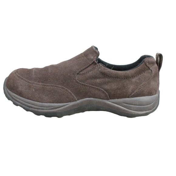 L.L. Bean Comfort Moc Suede Leather Slip On Shoes Brown Sz 9 L.L. Bean Slides Tan Brown Suede Comfort Moc Slip-On Mules  main image 3
